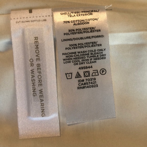 Ann Taylor LOFT blue and white textured skirt - Picture 5 of 5